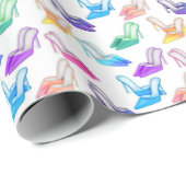 Fun-Schuh-Diva-Musterverpackungspapier Geschenkpapier (Rolleneckpunkt)