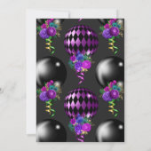 FUN SCHWARZ LILA BALLOS GANZ OKASSION EINLADUNG (Rückseite)