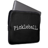 Fun Schwarz-weiß Retro-Motto "Pickleball" Laptopschutzhülle (Vorne Rechts)