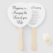 Fun Schwarz-weiß Typografy Quote Wedding Programm Fächer (Vorne und Hinten)