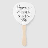 Fun Schwarz-weiß Typografy Quote Wedding Programm Fächer (Vorderseite)