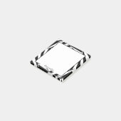 Fun Schwarz-weiße optische Illusion Design Post-it Klebezettel (angewinkelt)