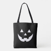 Fun schwarze Kürbislaterne Kürbisgesicht Halloween Tasche (Rückseite)