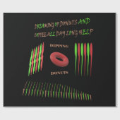 Fun schwarzes Halogengeschenk mit Text Geschenkpapier (Flach)
