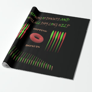Fun schwarzes Halogengeschenk mit Text Geschenkpapier