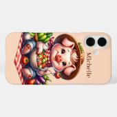 Fun Schweine Liebhaber Ihren Namen sechzehn Case-Mate iPhone Hülle (Rückseite (Horizontal))