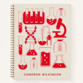 Fun Science Chemistry Laboratory Custom Red Notizblock (Vorderseite)