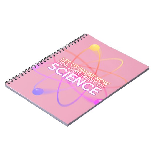 Fun Science Zitat Moderne Girly Pink Notizblock (Linke Seite)