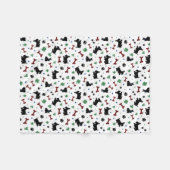 Fun Scottie Kleeblatts Lucky Colorful Niedlich Fleecedecke (Vorderseite (Horizontal))