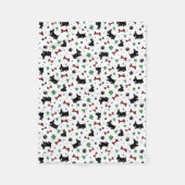 Fun Scottie Kleeblatts Lucky Colorful Niedlich Fleecedecke (Vorderseite)