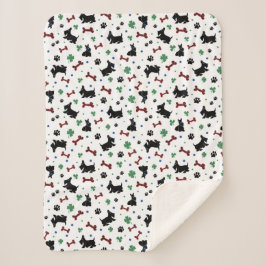 Fun Scottie Kleeblatts Lucky Colorful Niedlich Sherpadecke