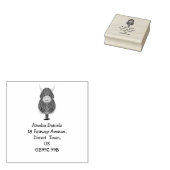 Fun Scottish Highland Cow Address Briefmarke Gummistempel (Stempel)