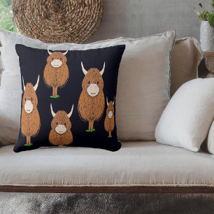 Fun Scottish Highland Cow Kissen