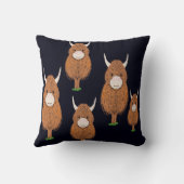 Fun Scottish Highland Cow Kissen (Rückseite)