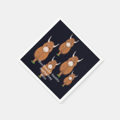 Fun Scottish Highland Cow Party Serviette (Ecke)