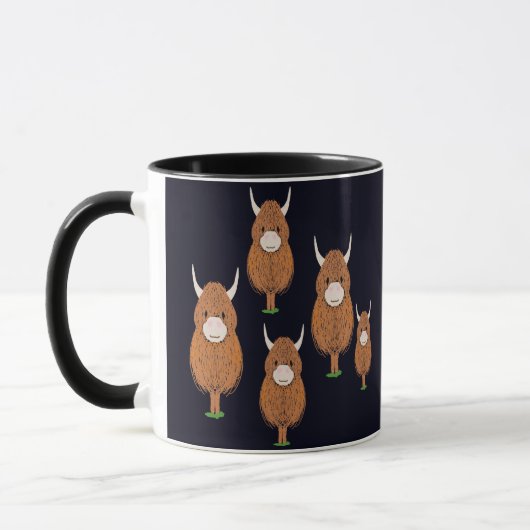 Fun Scottish Highland Cows Tasse (Links)