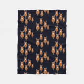 Fun Scottish Highland Kuh Fleecedecke (Vorderseite)