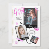 Fun Scrapbook Foto Album Notebook dann & Now Grad Einladung (Vorderseite)