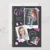 Fun Scrapbook Foto Album Notebook dann & Now Grad Einladung (Vorderseite)