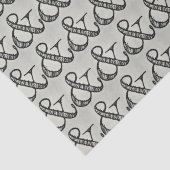 Fun Scribbled Ampersand Schild Schwarz & Grau Seidenpapier (Detail)