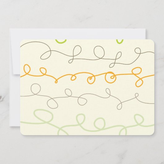 Fun Scribbles Baby Boy Foto Geburtsankündigung Ankündigung (Rückseite)