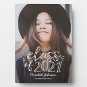 Fun Script Abschluss Foto Plaque Fotoplatte (Vorderseite)