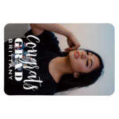 Fun Script Abschluss Save the Date Foto Magnet (Horizontal)