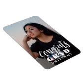 Fun Script Abschluss Save the Date Foto Magnet (Rechte Seite)