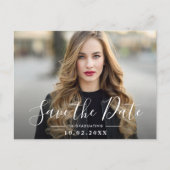 Fun-Script-Abschluss Save the Date Foto Postkarte (Vorderseite)