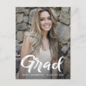 Fun-Script-Abschluss Save the Date Postkarte (Vorderseite)