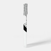 Fun Script Black and White Monogram Cat iPhone Hülle (Rechte Seite)