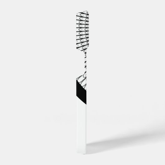 Fun Script Black and White Monogram Cat iPhone Hülle (Rechte Seite)