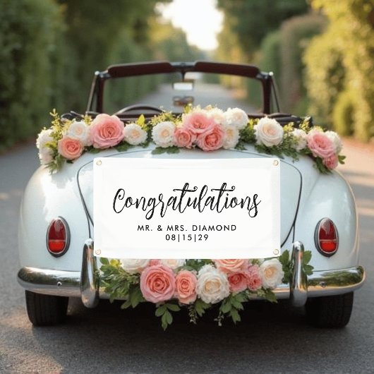 Fun Script Herzlichen Glückwunsch Car Banner