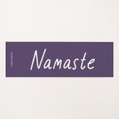 Fun Script Lila Namaste Personalisierter Name Yogamatte (Vorderseite (Horizontal))