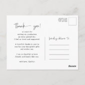 Fun Script Modern 4 Foto Abschluss Vielen Dank Postkarte (Rückseite)