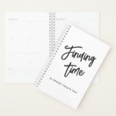Fun Script Personalized Black & White  Planer (Anzeige)