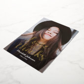 Fun Script Real Foil Abschluss Danke Karte (Gedreht)