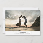 Fun Script Schriftart Vollblutung Foto Sind Sie in Save The Date (Vorderseite)