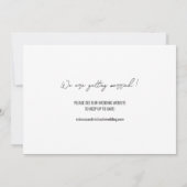 Fun Script Schriftart Vollblutung Foto Sind Sie in Save The Date (Rückseite)