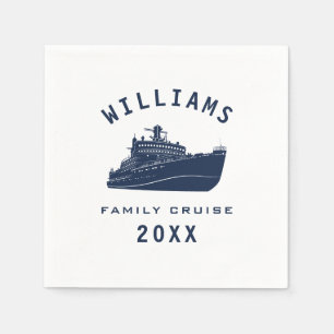 Fun Sea Cruise Ship Family Wiedersehen Sommerurlau Serviette