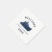 Fun Sea Cruise Ship Family Wiedersehen Sommerurlau Serviette (Ecke)