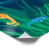 Fun Sea Turtles Poster (Ecke)