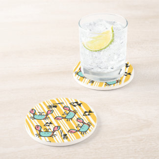 Fun Seafood Crab Fish  Getränkeuntersetzer