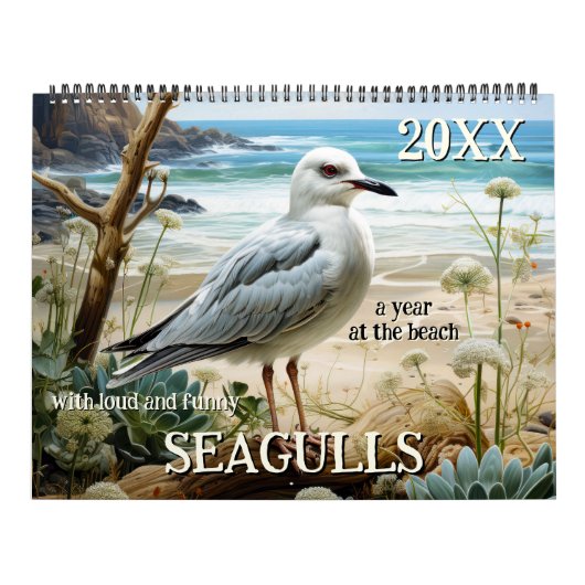 Fun Seagull Art Coastal Kalender (Titelbild)