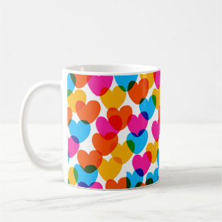 Fun seamless vintage love heart background in pret kaffeetasse