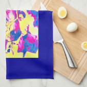 Fun Seattle Slew Thoroughbred Racehorse Watercolor Geschirrtuch (Viertel Falte)