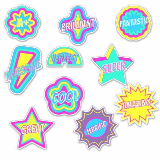Fun Selection of Reward Teacher Sticker Pack (Vorderseite)