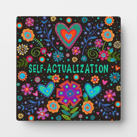 Fun Self-Actualisation Inspiration Herz Bloral Fotoplatte (Vorderseite)