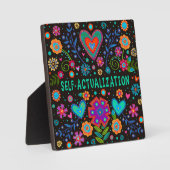 Fun Self-Actualisation Inspiration Herz Bloral Fotoplatte (Vorderseite)