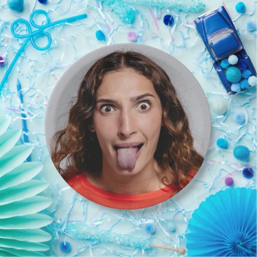 FUN Selfie Foto Upload | Ihr Party zum Gesichtsver Pappteller (Party)